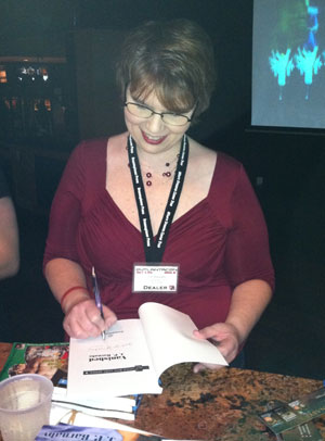 J. P. Barnaby at a book signing for Brush Strokes in Atlanta