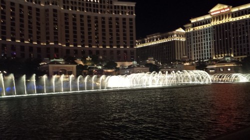 Fountain show at the Bellagio